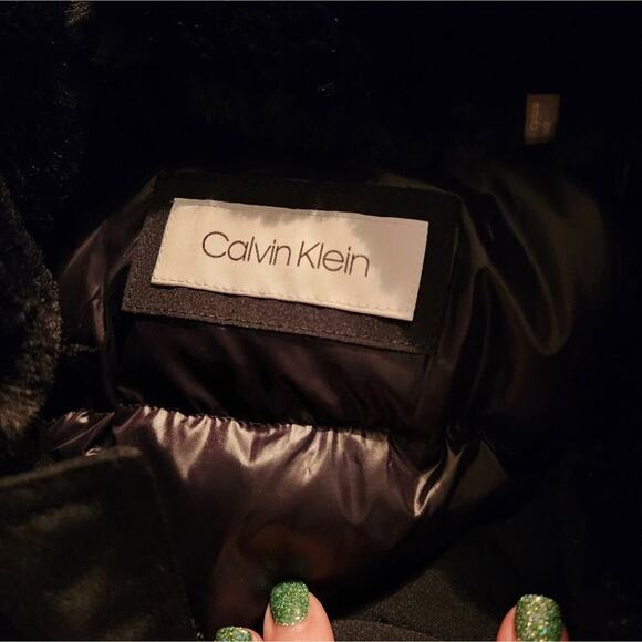 Calvin Klein Anorack Parka Faux Fur Removable Hood Puffer Coat Size L MSRP: $340 - Picture 10 of 12